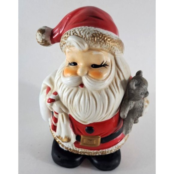 Homco Other - Vintage Homco Ceramic Santa Claus Coin Bank W/Stopper Christmas Retro Toys 5610
